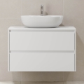 Meuble de salle de bains TRONDHEIM pour lavabo 90 cm, blanc