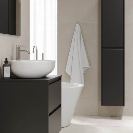 Meuble de salle de bains TRONDHEIM pour lavabo 90 cm, noir