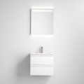 Meuble de salle de bains VEDO avec lavabo et miroir LED 10W/230V IP44, blanc