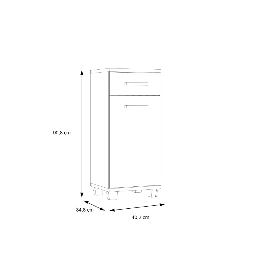 Meuble de salle de bains VENOM anthracite/marron