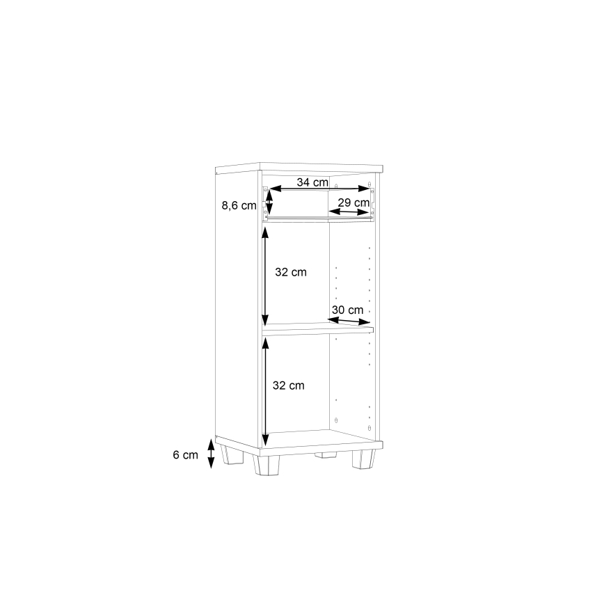 Meuble de salle de bains VENOM anthracite/marron