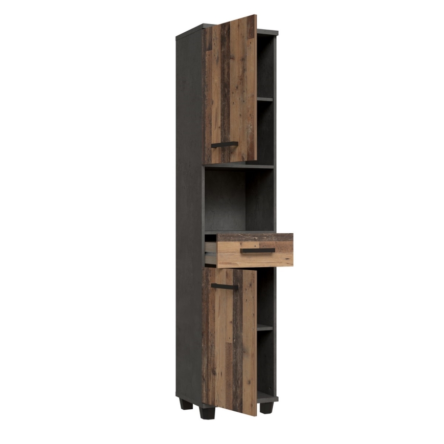 Meuble de salle de bains VENOM anthracite/marron