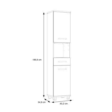 Meuble de salle de bains VENOM anthracite/marron
