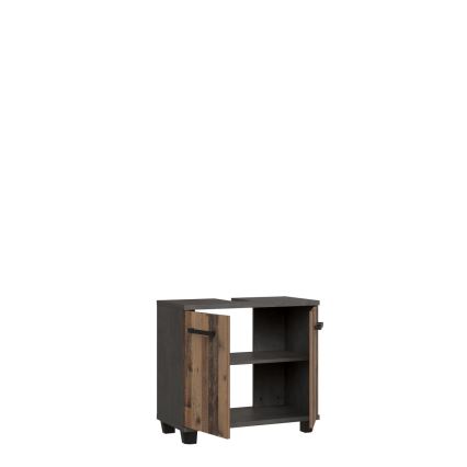 Meuble de salle de bains VENOM anthracite/marron