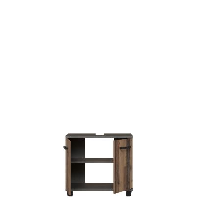 Meuble de salle de bains VENOM anthracite/marron