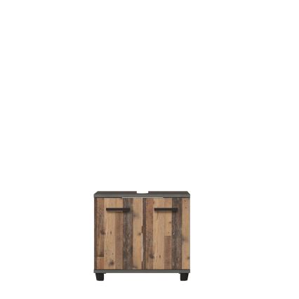 Meuble de salle de bains VENOM anthracite/marron