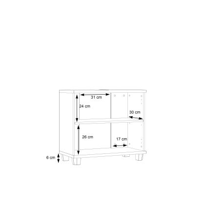 Meuble de salle de bains VENOM anthracite/marron