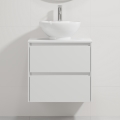 Meuble-lavabo de salle de bains TRONDHEIM/DRAMMEN 60x57x46 cm, blanc