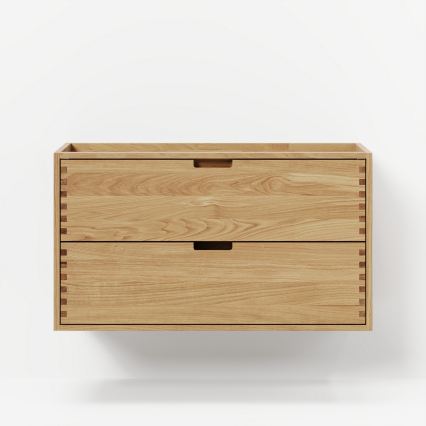 Meuble-lavabo GRIBSKOV 100 cm beige/chêne/blanc