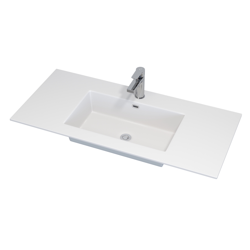 Meuble-lavabo GRIBSKOV 100 cm beige/chêne/blanc
