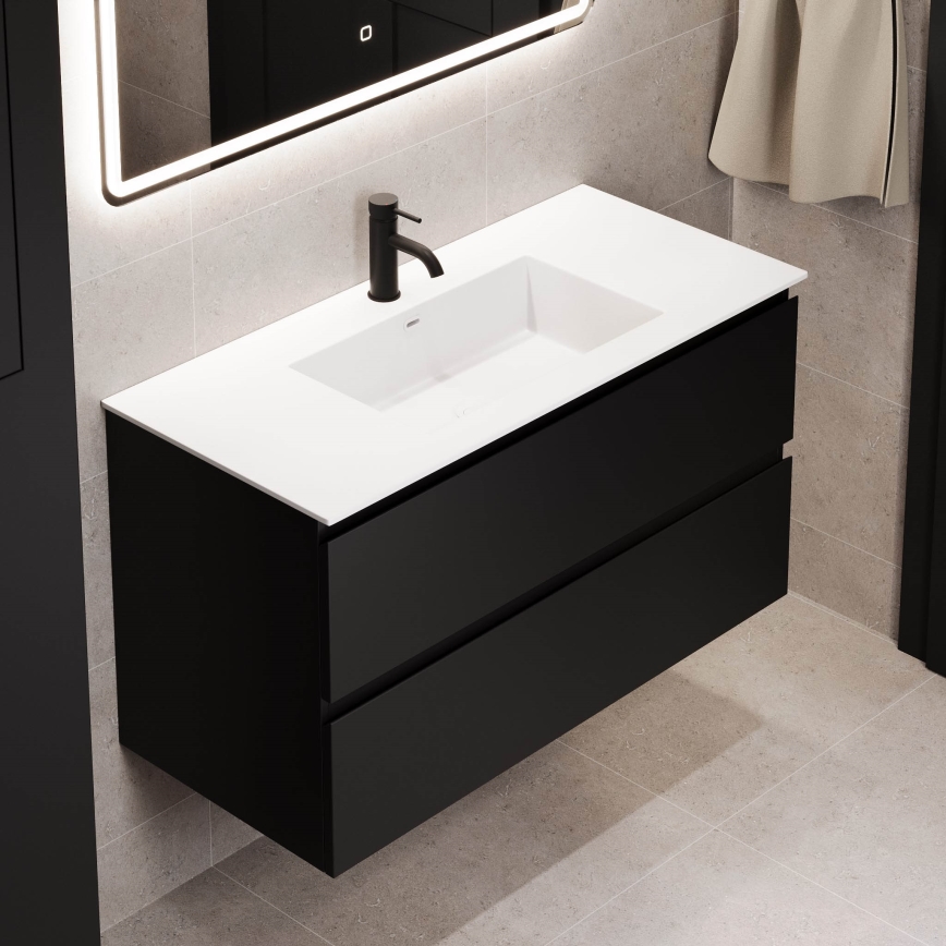 Meuble-lavabo HELSINKI 120 cm, noir