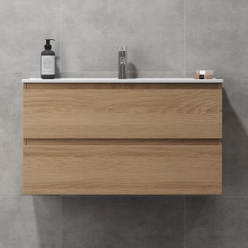Meuble-lavabo HENRY 91 cm chêne