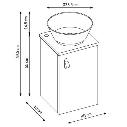 Meuble-lavabo TAARNHOLM blanc