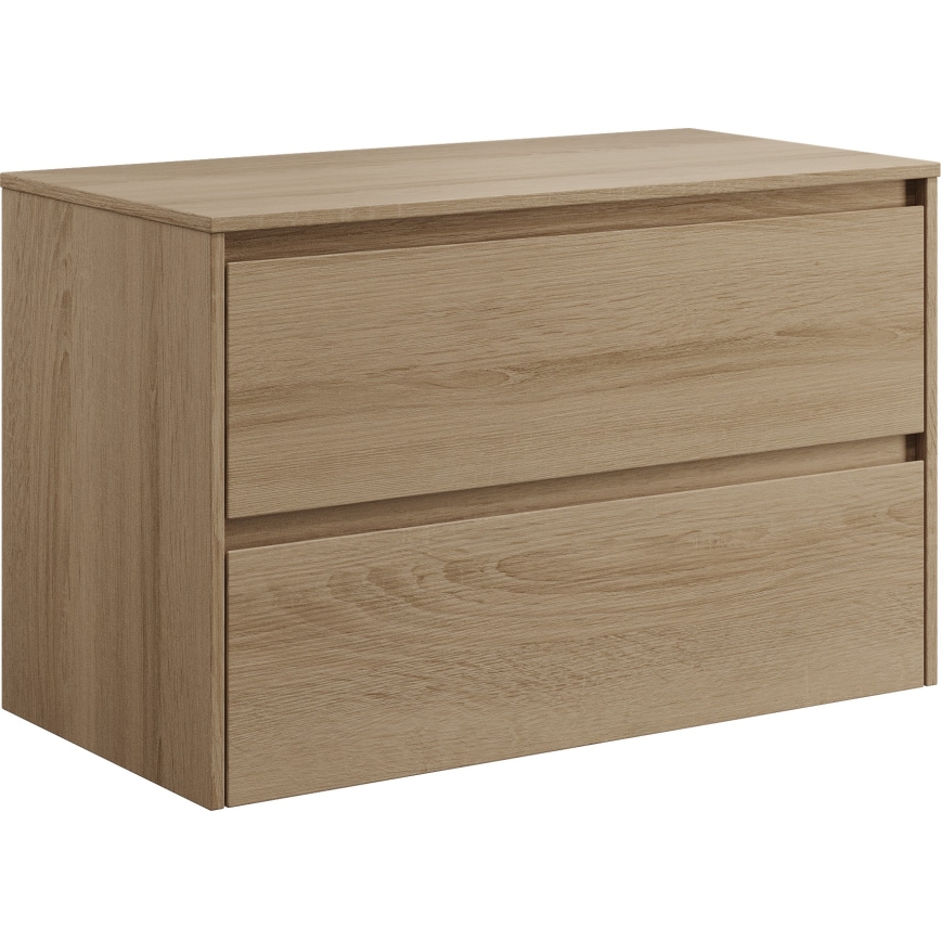 Meuble-lavabo TRONDHEIM/DRAMMEN 90x57x46 cm chêne/blanc