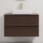 Meuble-lavabo TRONDHEIM/LJORDAL 90 x 57 x 46 cm noyer/blanc