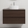 Meuble-lavabo TRONDHEIM/VIKEDAL 90x57x46 cm noyer/blanc