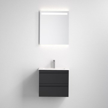 Meuble-lavabo VEDO avec miroir LED LED/10W/230V IP44, noir