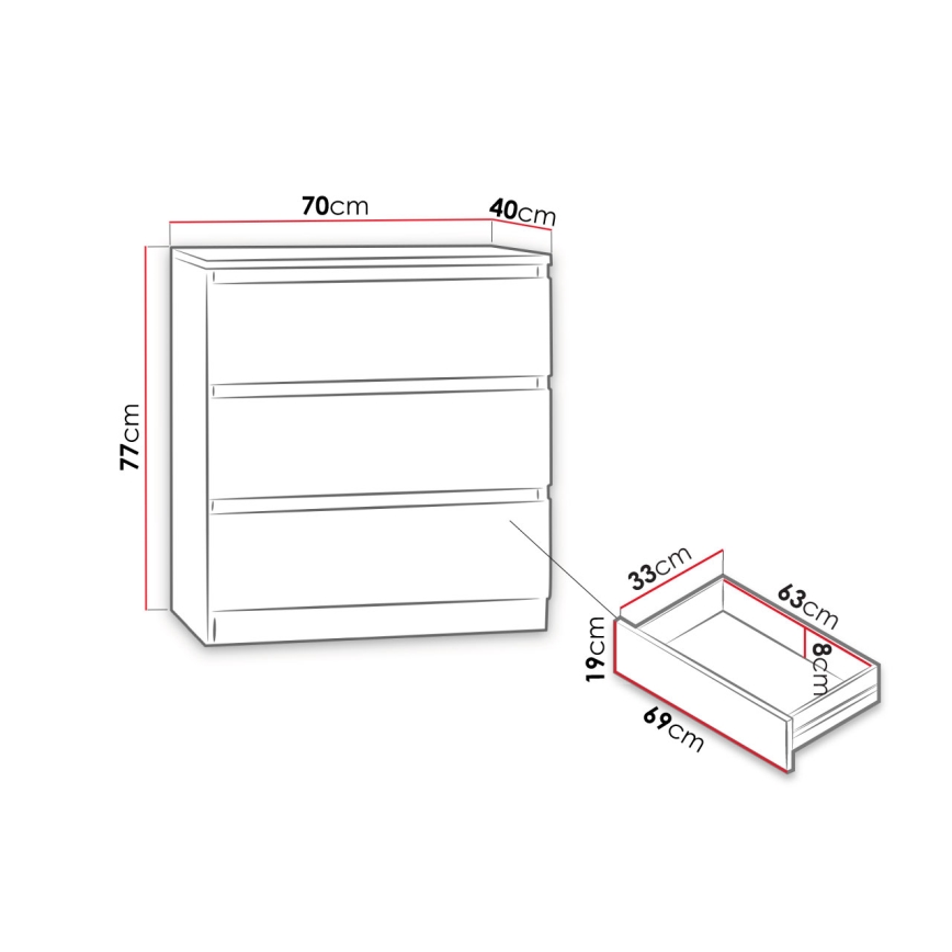 Meuble MALWA 77x70 cm blanc