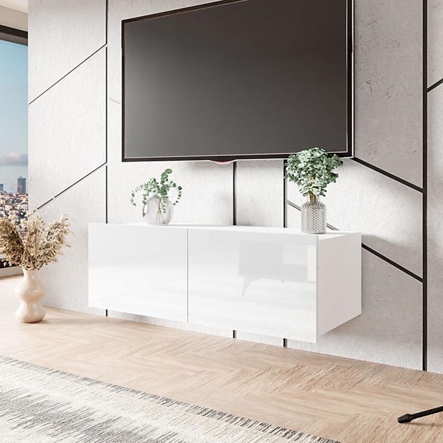 Meuble mural CALABRINI 34x105 cm blanc