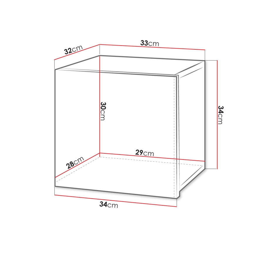 Meuble mural CALABRINI 34x34 cm blanc