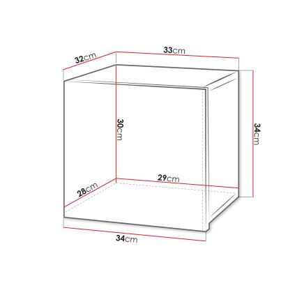 Meuble mural CALABRINI 34x34 cm noir