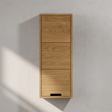 Meuble mural de salle de bains GRIBSKOV 90 cm beige/chêne