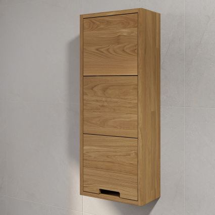 Meuble mural de salle de bains GRIBSKOV 90 cm beige/chêne