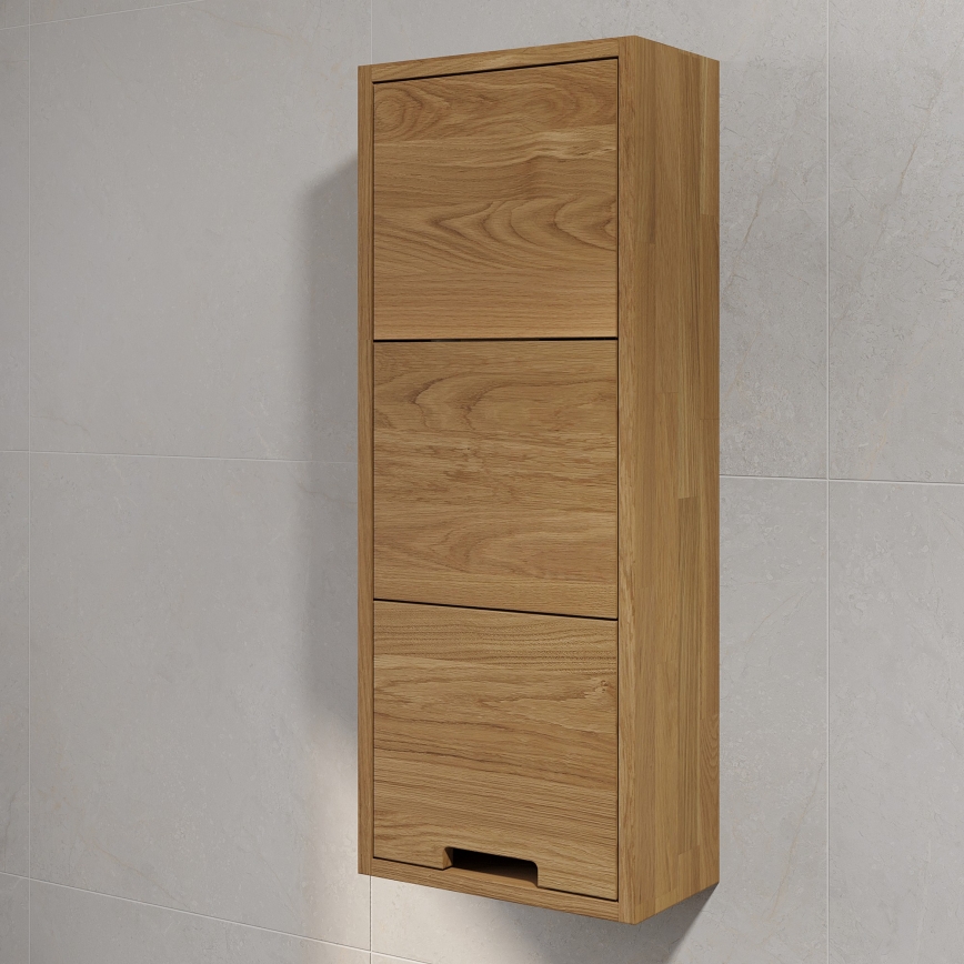 Meuble mural de salle de bains GRIBSKOV 90 cm beige/chêne