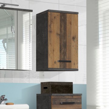 Meuble mural de salle de bains VENOM anthracite/marron