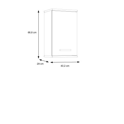 Meuble mural de salle de bains VENOM anthracite/marron