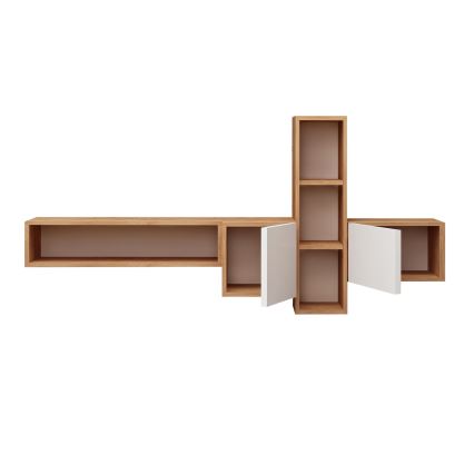 Meuble mural KUMKUAT 70x160 cm marron/blanc