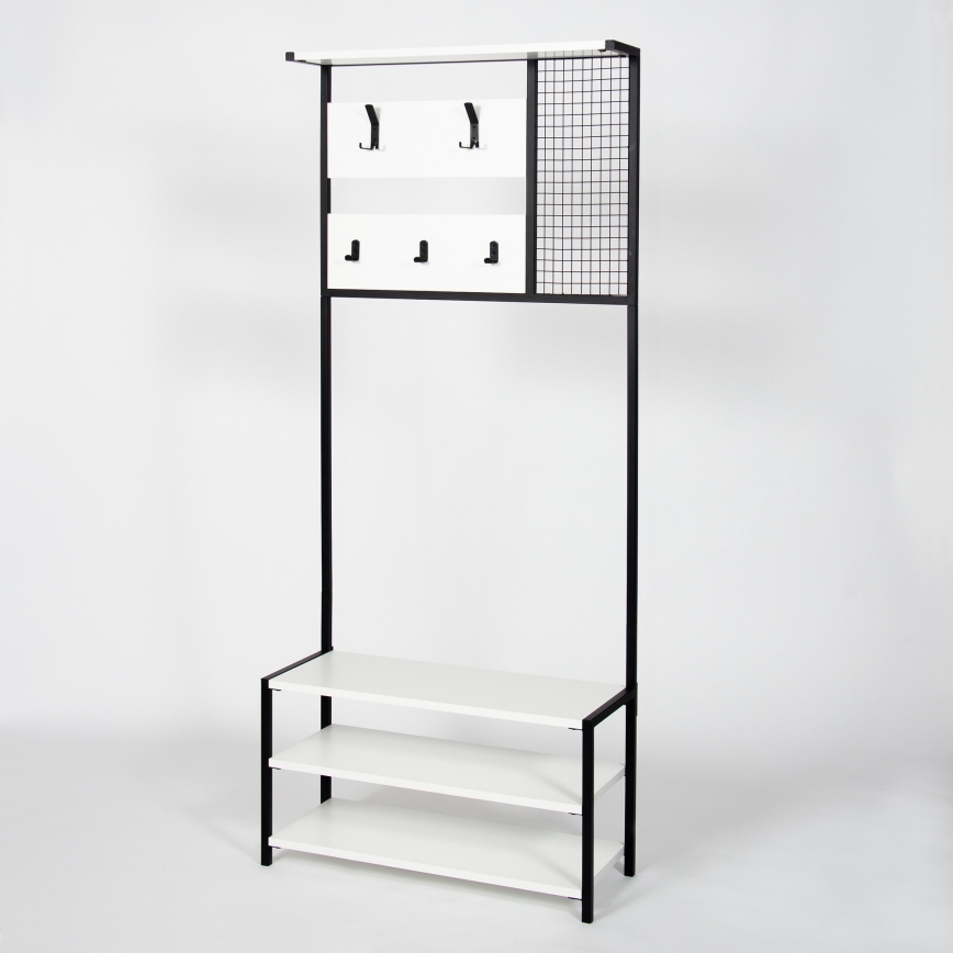 Meuble mural NOMAD 182x78 cm blanc/noir