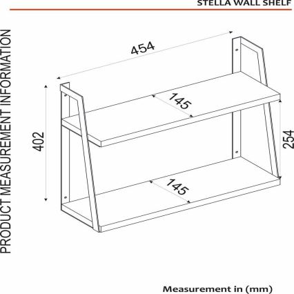 Meuble mural STELLA 40,2x45,4 cm brun/noir