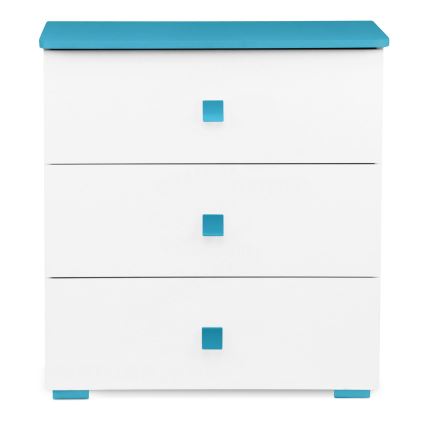 Meuble PABIS 87x83 cm blanc/bleu