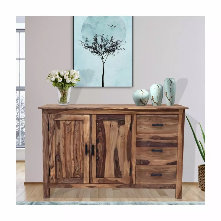 Meuble RAMI 90x140 cm bois massif/palissandre