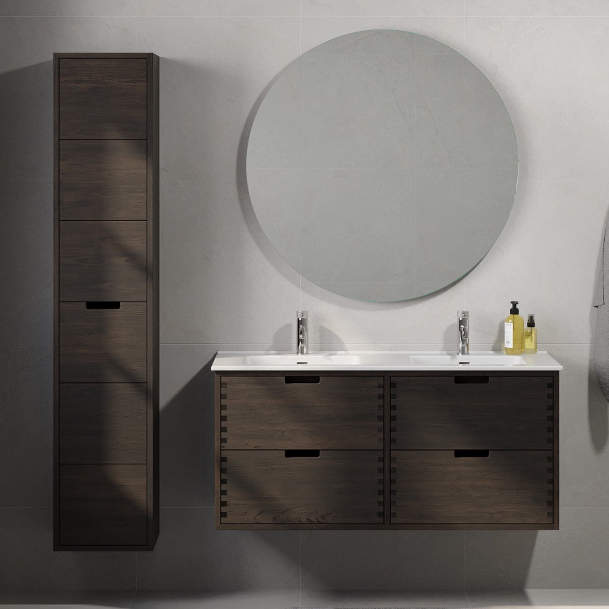 Meuble sous-lavabo GRIBSKOV 120 cm, marron/chêne