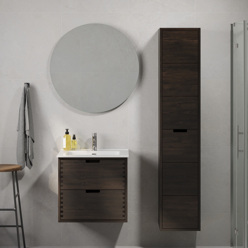 Meuble sous-lavabo GRIBSKOV 60 cm brun/chêne