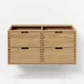Meuble sous-vasque GRIBSKOV 120 cm beige/chêne