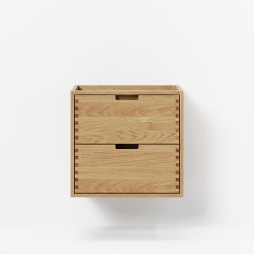 Meuble sous-vasque GRIBSKOV 60 cm beige/chêne
