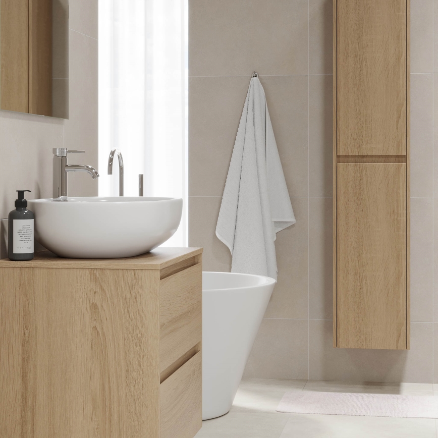 Meuble sous-vasque TRONDHEIM 60 cm, chêne