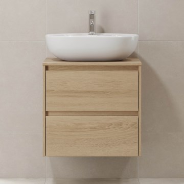 Meuble sous-vasque TRONDHEIM 60×57×46 cm, chêne