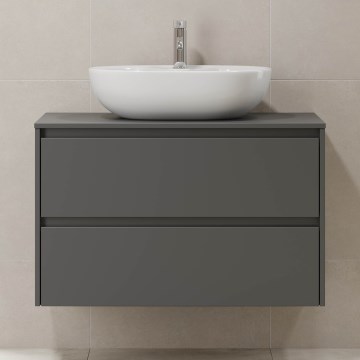 Meuble sous-vasque TRONDHEIM 90x57x46 cm anthracite
