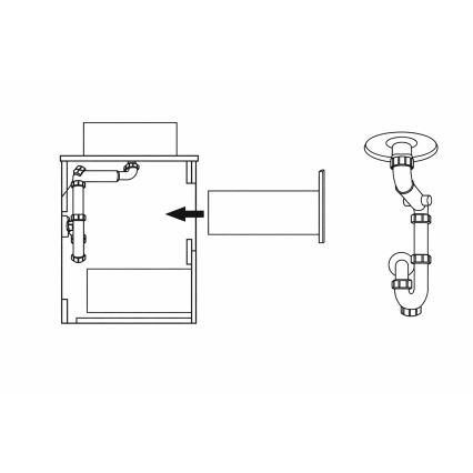 Meuble sous-vasque TRONDHEIM pour lavabo 90 × 57 × 46 cm, finition noyer