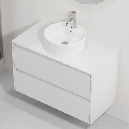 Meuble sous-vasque TRONDHEIM/VIKEDAL 90x57x46 cm blanc