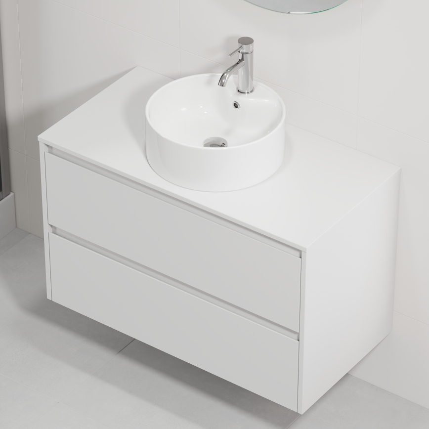 Meuble sous-vasque TRONDHEIM/VIKEDAL 90x57x46 cm blanc
