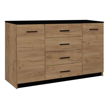 Meuble TAYLER chêne craft/noir