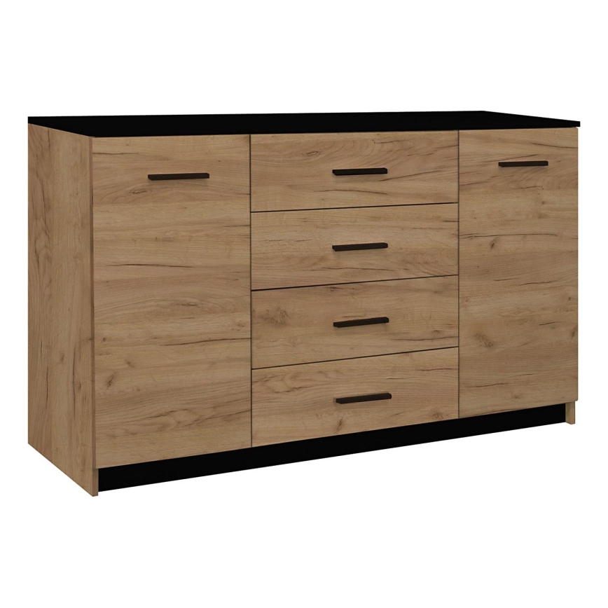 Meuble TAYLER chêne craft/noir