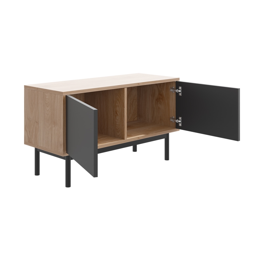 Meuble TV BASIC 57x104 cm chêne Jackson hickory/anthracite