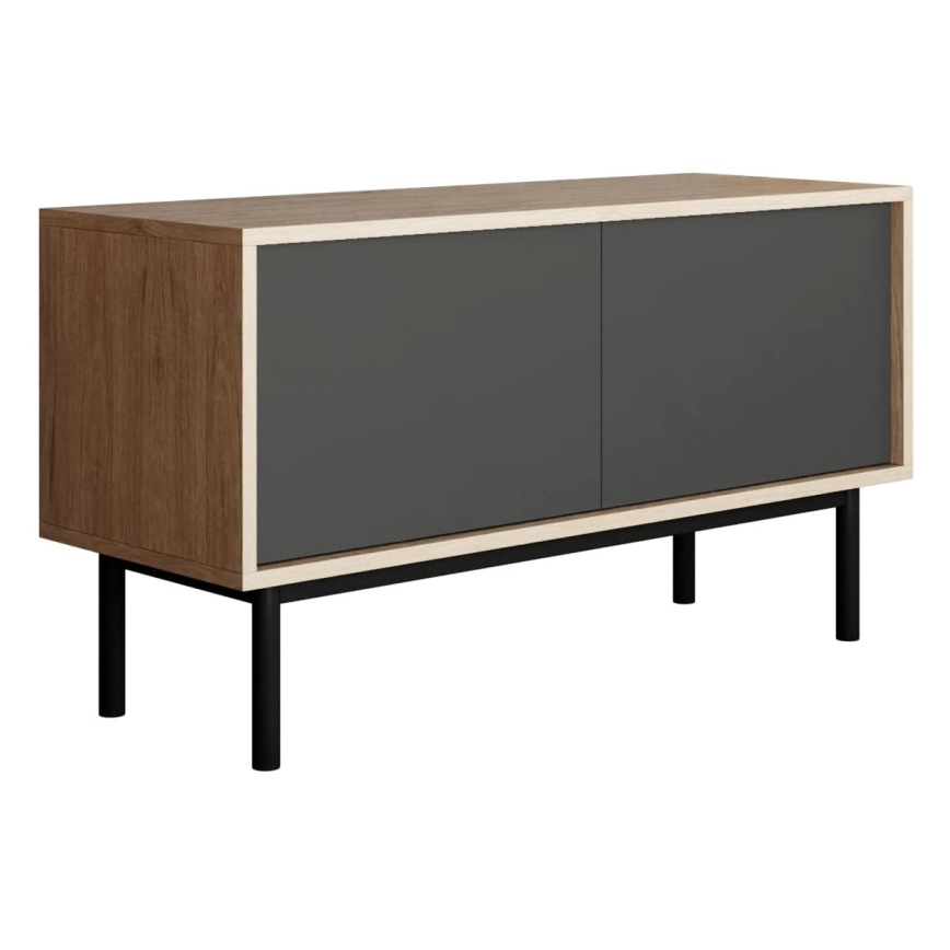 Meuble TV BASIC 57x104 cm chêne Jackson hickory/anthracite