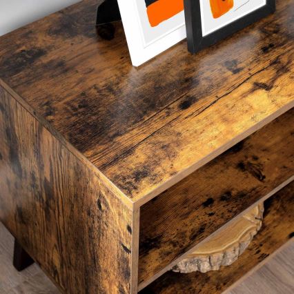 Meuble TV BASTOR marron/noir